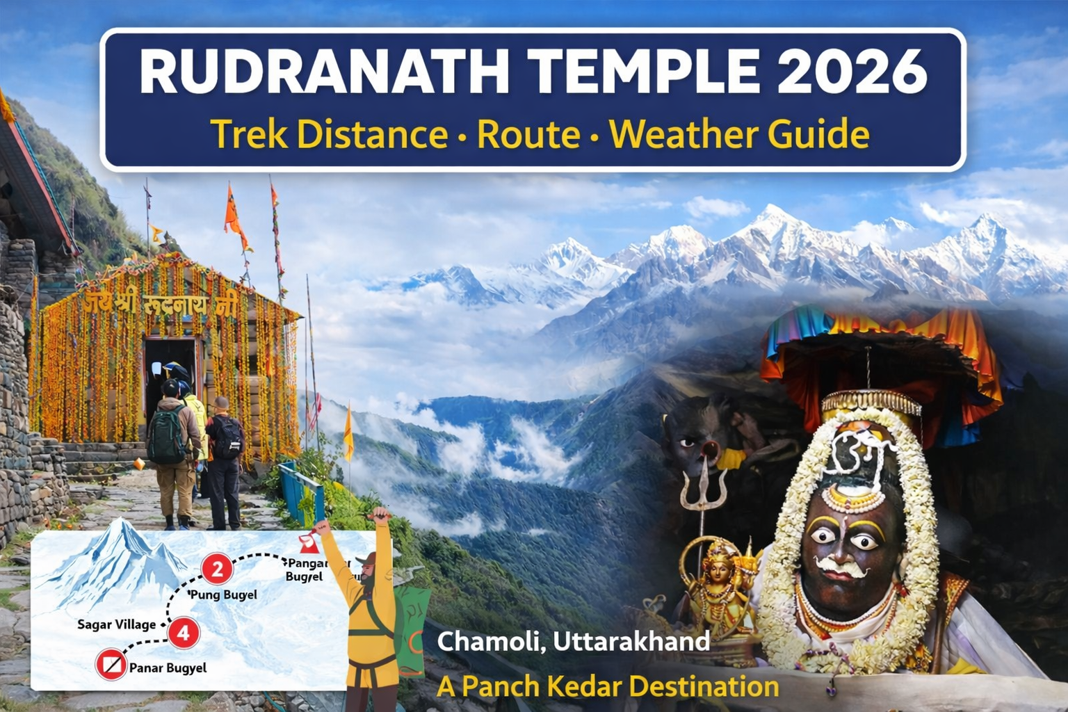 Rudranath Temple 2026: Trek Distance, Route Map, Weather & Opening Date Guide